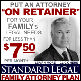 The Family Attorney Plan: a Lawyer On Retainer for just $89.95 per year!